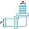 Coude filetage femelle